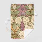 Alphonse Mucha Elegant Art Nouveau Stars Camellia Golfhanddoek (Insitu)