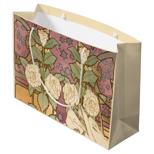 Alphonse Mucha Elegant Art Nouveau Stars Camellia  Groot Cadeauzakje (Achterkant Gekanteld)