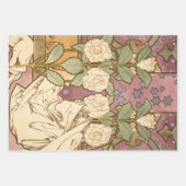 Alphonse Mucha Elegant Art Nouveau Stars Camellia  Inpakpapier Vel (Voorkant 3)