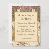 Alphonse Mucha Elegant Art Nouveau Stars Camellia  Kaart (Achterkant)