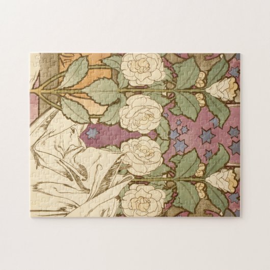 Alphonse Mucha Elegant Art Nouveau Stars Camellia  Legpuzzel (Horizontaal)