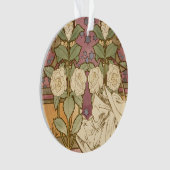 Alphonse Mucha Elegant Art Nouveau Stars Camellia Ornament (voorkant)