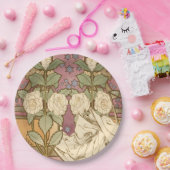 Alphonse Mucha Elegant Art Nouveau Stars Camellia  Papieren Bordje (Feest)