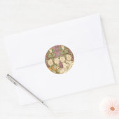 Alphonse Mucha Elegant Art Nouveau Stars Camellia Ronde Sticker (Envelop)