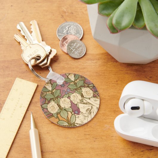 Alphonse Mucha Elegant Art Nouveau Stars Camellia  Sleutelhanger (Bureau)