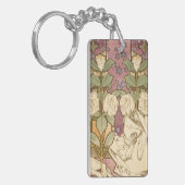 Alphonse Mucha Elegant Art Nouveau Stars Camellia Sleutelhanger (Voorkant Links)
