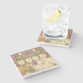 Alphonse Mucha Elegant Art Nouveau Stars Camellia  Stenen Onderzetter (Zijkant)