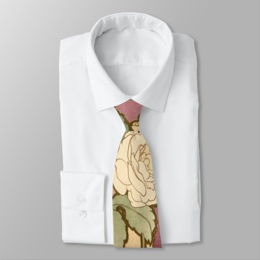 Alphonse Mucha Elegant Art Nouveau Stars Camellia  Stropdas (Gebonden)