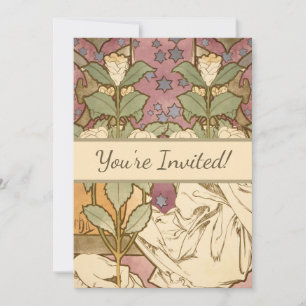 Alphonse Mucha Elegante Art Nouveau Sterren Camell Kaart