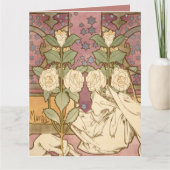 Alphonse Mucha Elegante Art Nouveau Sterren Camell Kaart (Voorkant)