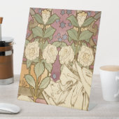 Alphonse Mucha Elegante Art Nouveau Sterren Camell Reclamebord Met Voetstuk (Insitu)