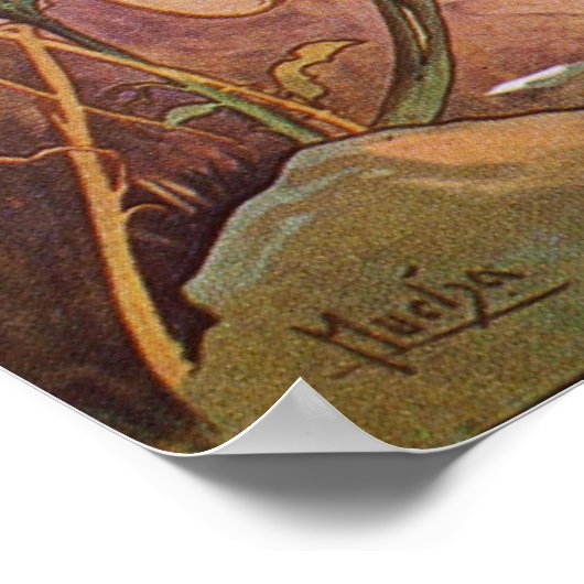 Alphonse Mucha Ete/Summer, 1896 Poster (Hoek)