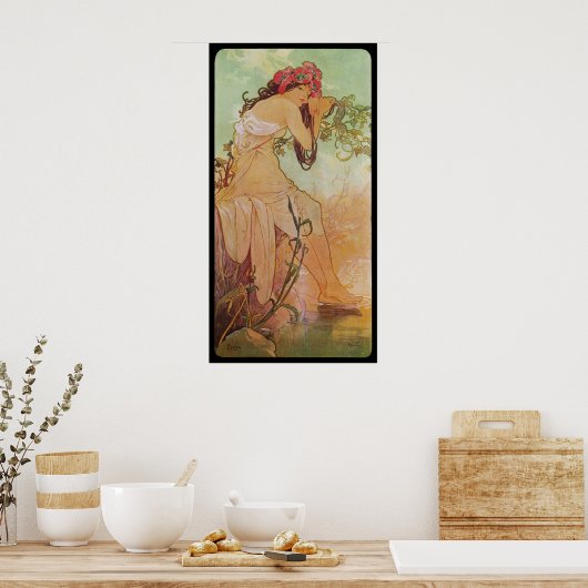 Alphonse Mucha Ete Summer Poster (Keuken)