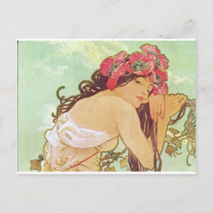 Alphonse Mucha. Ete/zomer, 1896 Briefkaart
