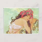 Alphonse Mucha. Ete/zomer, 1896 Briefkaart (Voorkant)