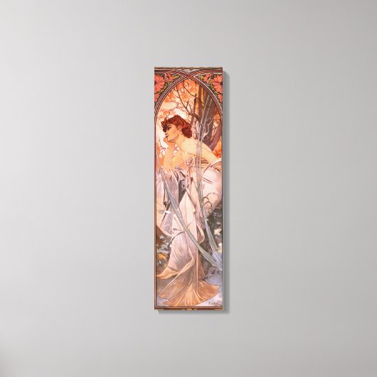 Alphonse Mucha Evening Reverie Canvas Poster (Voorkant)