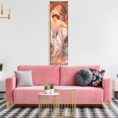 Alphonse Mucha Evening Reverie Canvas Poster Afdruk (Insitu (Woonkamer))