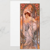 Alphonse Mucha Evening Reverie Invitations Kaart (Voorkant / Achterkant)