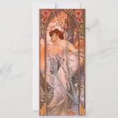 Alphonse Mucha Evening Reverie Invitations Kaart (Voorkant)