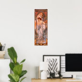 Alphonse Mucha Evening Reverie Poster (Thuiskantoor)