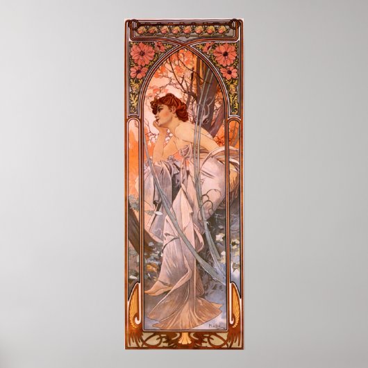 Alphonse Mucha Evening Reverie Poster (Voorkant)