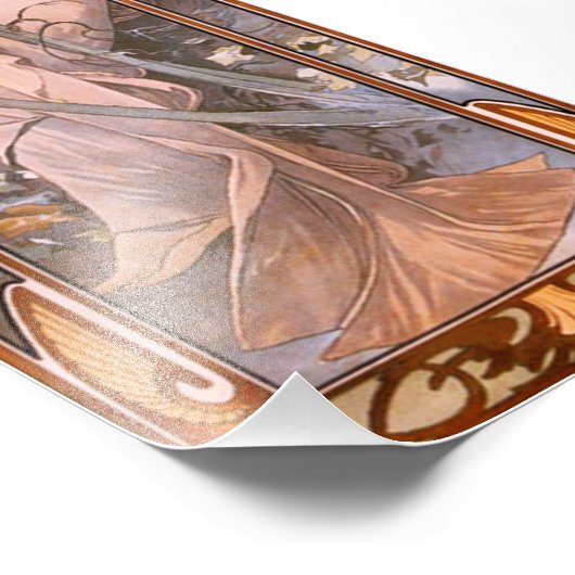 Alphonse Mucha Evening Reverie Print Foto Afdruk (Hoek)