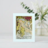 Alphonse Mucha, Exposition poster, 1896. Briefkaart (Staand voorkant)