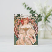 Alphonse Mucha F. Champenois Briefkaart (Staand voorkant)