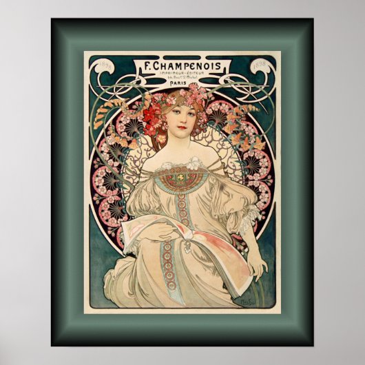 Alphonse Mucha ~ F. Champenois Imprimeur Editeur ~ Poster (Voorkant)