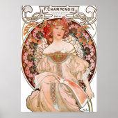Alphonse Mucha - F. Champenois Imprimeur Poster (Voorkant)