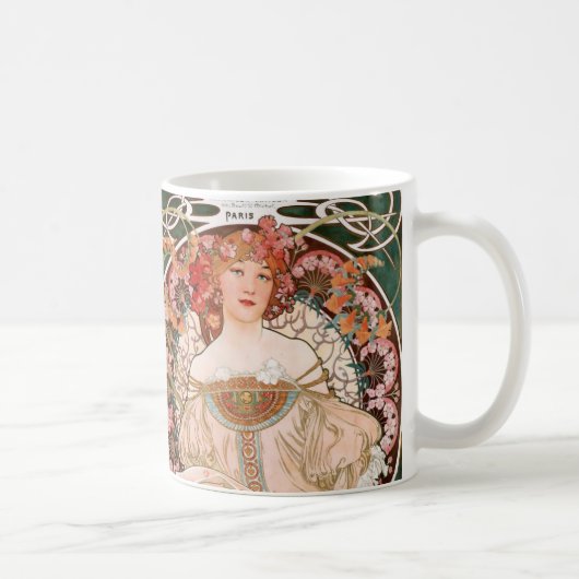 Alphonse Mucha F. Champenois Koffiemok (Rechts)