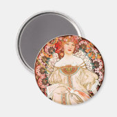 Alphonse Mucha F. Champenois magneet (Voorkant / Achterkant)