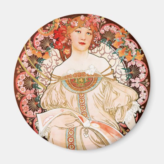 Alphonse Mucha F. Champenois magneet (Voorkant)
