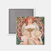 Alphonse Mucha F. Champenois Magneet (Voorkant / Achterkant)
