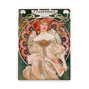 Alphonse Mucha F. Champenois Magneet