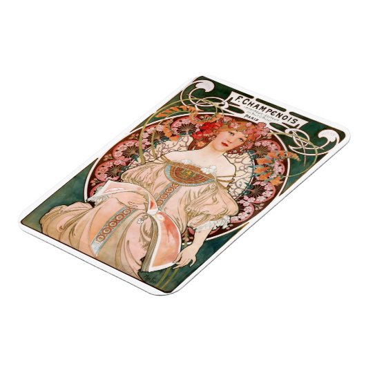 Alphonse Mucha F. Champenois Magneet (Linkerzijde)