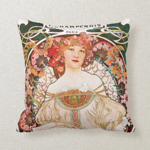 Alphonse Mucha F. Champenois Pillow Kussen