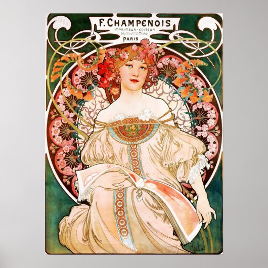 Alphonse Mucha F. Champenois Poster (Voorkant)