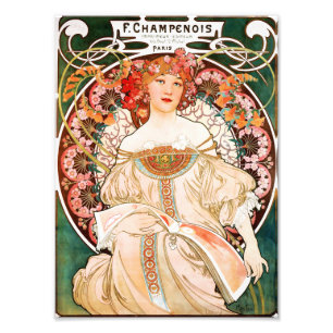 Alphonse Mucha F. Champenois Print Foto Afdruk