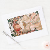 Alphonse Mucha F. Champenois Rechthoekige Sticker (Envelop)