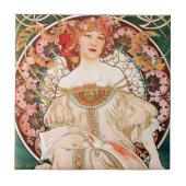 Alphonse Mucha F. Champenois Tile Tegeltje (Voorkant)