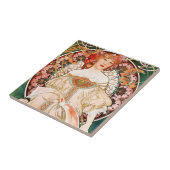 Alphonse Mucha F. Champenois Tile Tegeltje (Zijkant)