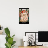 Alphonse Mucha F. Champenois, zwart Poster (Thuiskantoor)