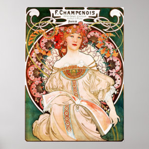 Alphonse Mucha F. Poster van Champenois