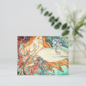 Alphonse Mucha Feestdagenkaart (Staand voorkant)