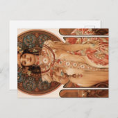 Alphonse Mucha Feestdagenkaart (Voorkant / Achterkant)