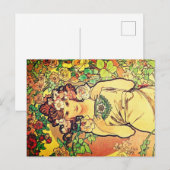 Alphonse Mucha Feestdagenkaart (Voorkant / Achterkant)