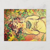 Alphonse Mucha Feestdagenkaart (Voorkant)