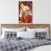 Alphonse Mucha  Fietskanvas Poster Canvas Afdruk (Insitu (Slaapkamer))
