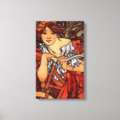 Alphonse Mucha  Fietskanvas Poster Canvas Afdruk (Voorkant)